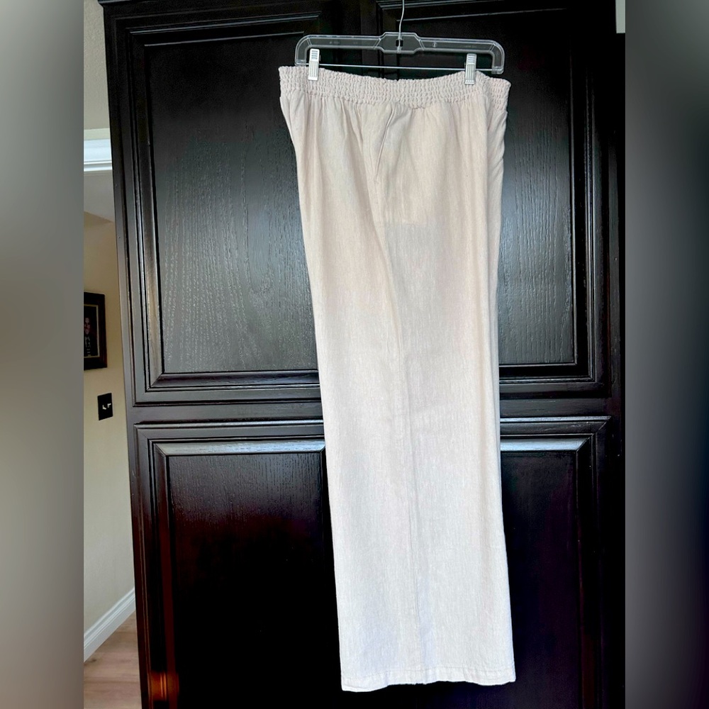 GAP cream linen pants